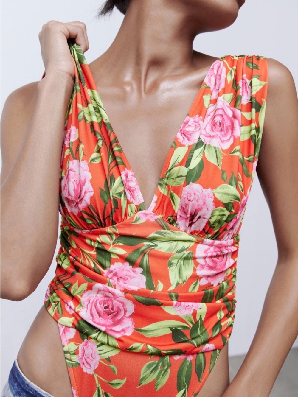 Zara floral bodysuit